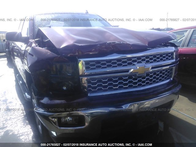 1GCRCREC3EZ408954 - 2014 CHEVROLET SILVERADO C1500 LT MAROON photo 6