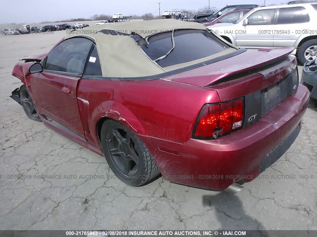 1FAFP45X8YF298234 - 2000 FORD MUSTANG GT RED photo 3