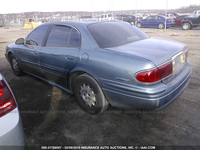 1G4HP54KX14248348 - 2001 BUICK LESABRE CUSTOM BLUE photo 3