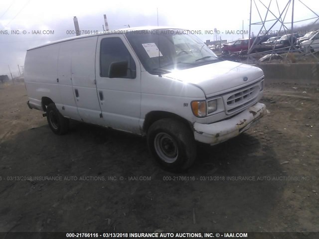 1FTSS34L81HA93426 - 2001 FORD ECONOLINE E350 SUPER DUTY VAN WHITE photo 1