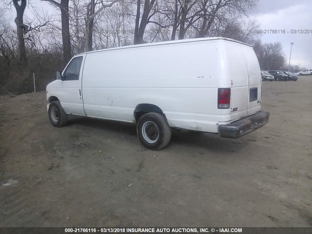 1FTSS34L81HA93426 - 2001 FORD ECONOLINE E350 SUPER DUTY VAN WHITE photo 3