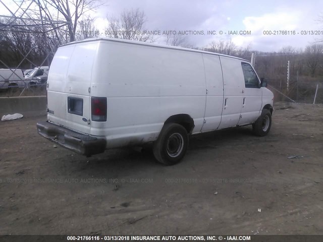 1FTSS34L81HA93426 - 2001 FORD ECONOLINE E350 SUPER DUTY VAN WHITE photo 4