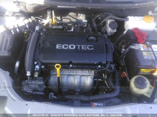 KL1TD6DEXAB099319 - 2010 CHEVROLET AVEO LS/LT 银色 照片 10