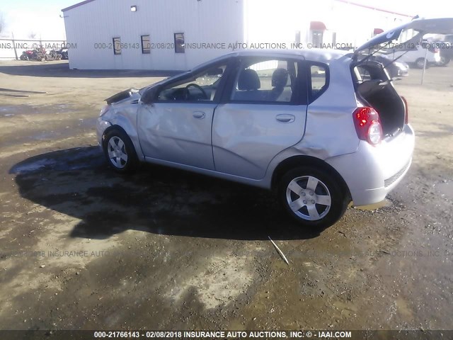 KL1TD6DEXAB099319 - 2010 CHEVROLET AVEO LS/LT 银色 照片 3