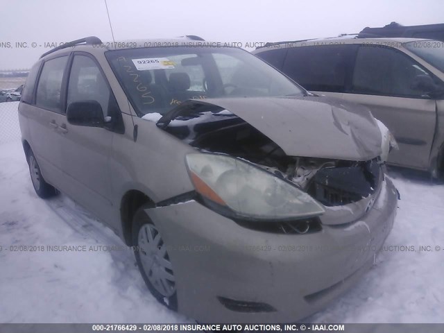 5TDZA23CX6S427598 - 2006 TOYOTA SIENNA CE/LE GOLD photo 1