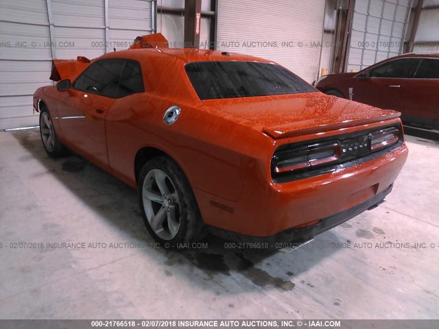 2C3CDZAT2FH713196 - 2015 DODGE CHALLENGER SXT ORANGE photo 3