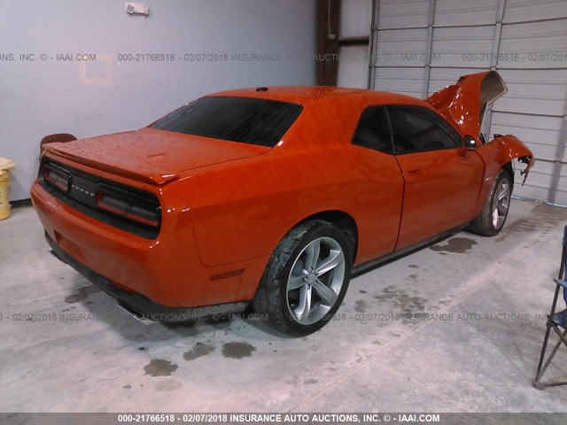 2C3CDZAT2FH713196 - 2015 DODGE CHALLENGER SXT ORANGE photo 4