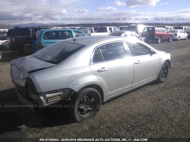 1G1ZG57B18F215797 - 2008 CHEVROLET MALIBU LS 银色 照片 4