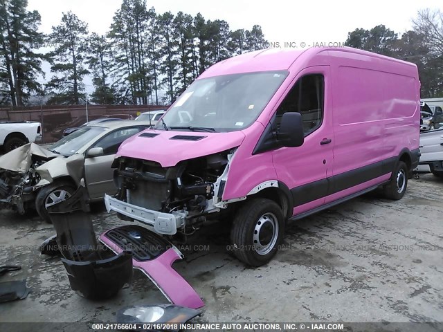 1FTYR2CM7GKA36463 - 2016 FORD TRANSIT T-250 PINK photo 2