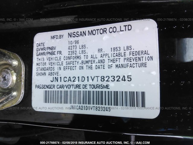 JN1CA21D1VT823245 - 1997 NISSAN MAXIMA GLE/GXE/SE BLACK photo 9