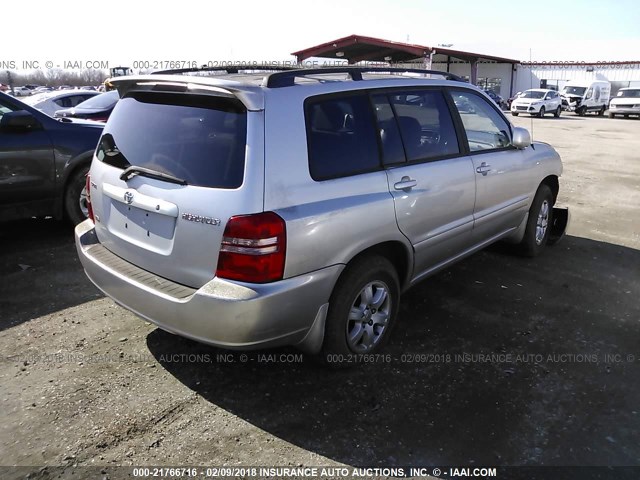 JTEGF21A230073094 - 2003 TOYOTA HIGHLANDER LIMITED SILVER photo 4