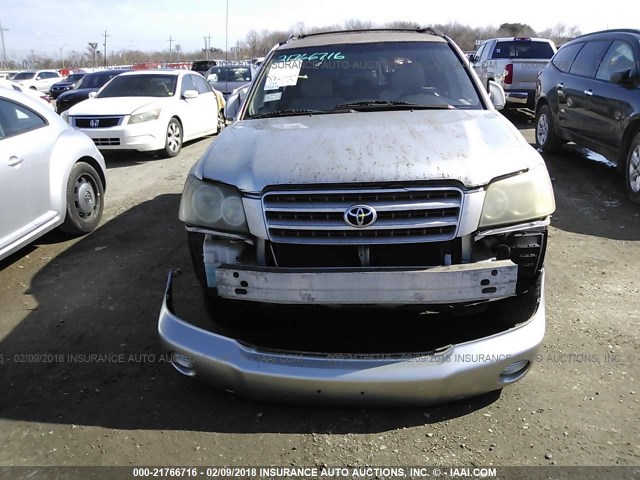 JTEGF21A230073094 - 2003 TOYOTA HIGHLANDER LIMITED SILVER photo 6