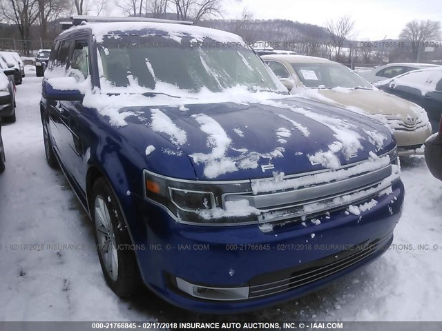 2FMHK6D82DBD09016 - 2013 FORD FLEX LIMITED BLUE photo 1