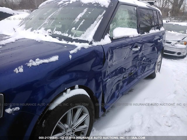 2FMHK6D82DBD09016 - 2013 FORD FLEX LIMITED BLUE photo 6