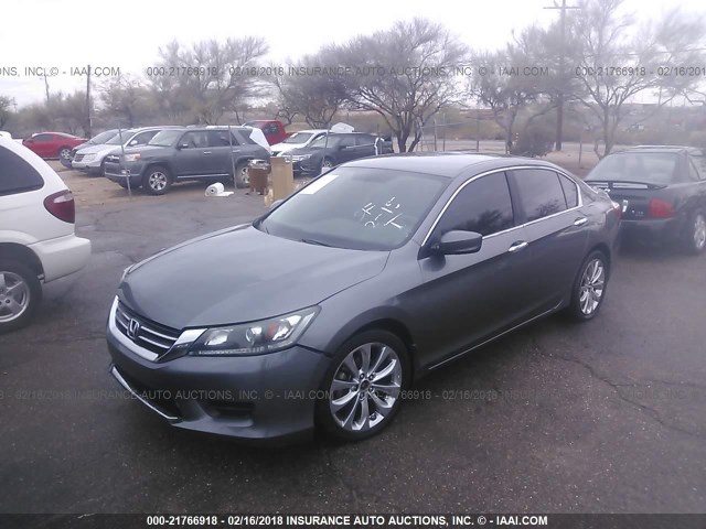 1HGCR2F34FA046211 - 2015 HONDA ACCORD LX GRAY photo 2