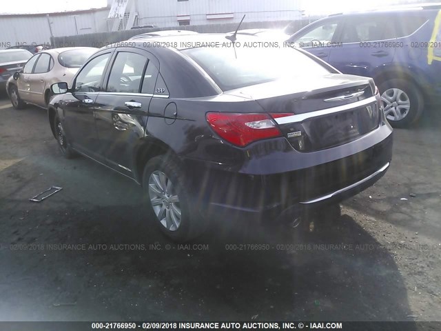 1C3CCBCG6DN608224 - 2013 CHRYSLER 200 LIMITED BLACK photo 3