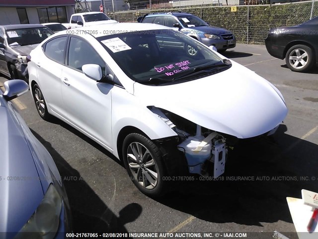 5NPDH4AE6FH640110 - 2015 HYUNDAI ELANTRA SE/SPORT/LIMITED WHITE photo 1