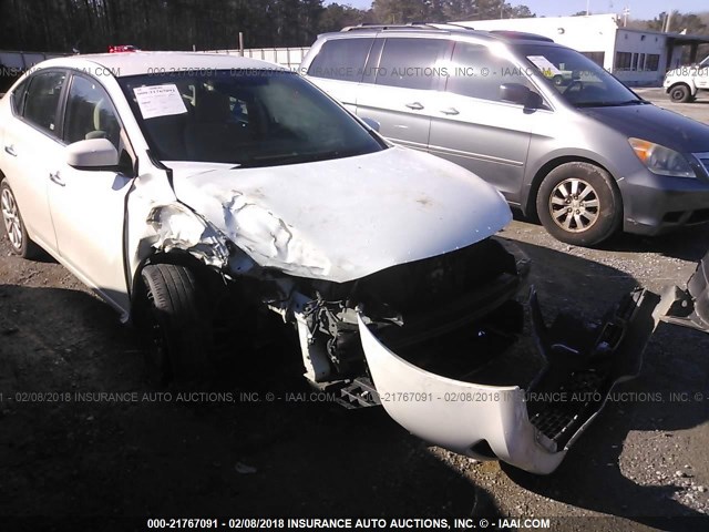 3N1AB7AP2FY292447 - 2015 NISSAN SENTRA S/SV/SR/SL WHITE photo 1