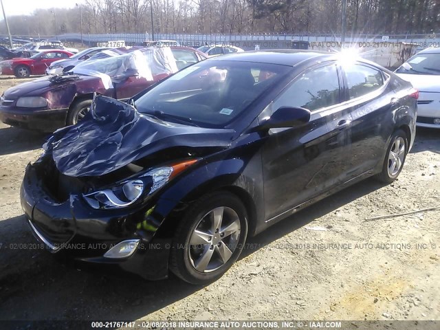 5NPDH4AE5DH445306 - 2013 HYUNDAI ELANTRA GLS/LIMITED BLACK photo 2