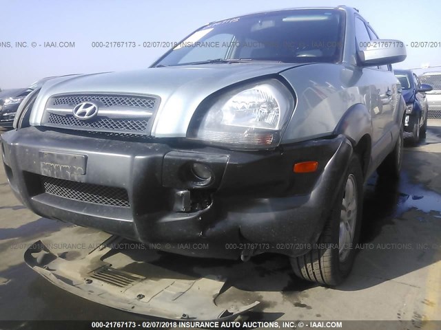 KM8JN12DX6U378027 - 2006 HYUNDAI TUCSON GLS/LIMITED Light Blue photo 6