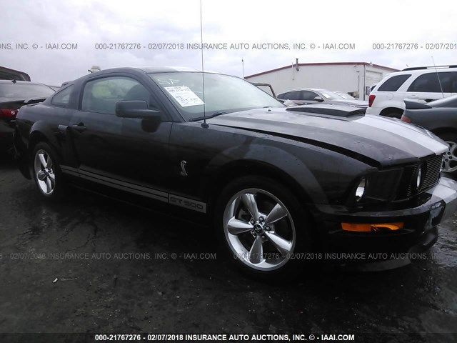 1ZVHT82H985111346 - 2008 FORD MUSTANG GT BLACK photo 1