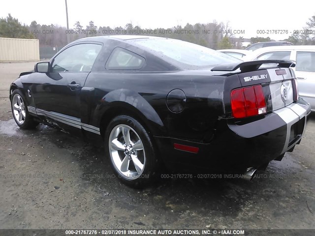 1ZVHT82H985111346 - 2008 FORD MUSTANG GT BLACK photo 3