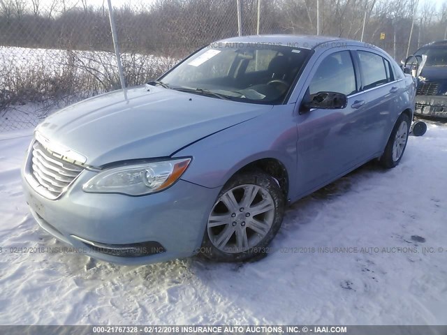 1C3CCBABXDN671527 - 2013 CHRYSLER 200 LX BLUE photo 2