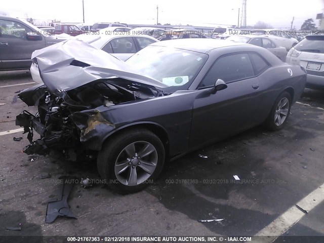 2C3CDZAG1FH912954 - 2015 DODGE CHALLENGER SXT GRAY photo 2