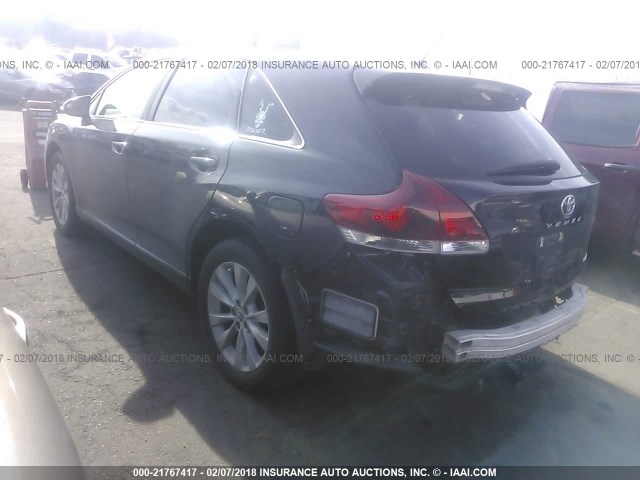 4T3BA3BB8DU045212 - 2013 TOYOTA VENZA LE/XLE BLACK photo 3