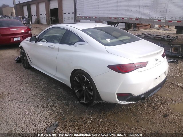 JN1CV7EK7HM110908 - 2017 INFINITI Q60 PREMIUM WHITE photo 3