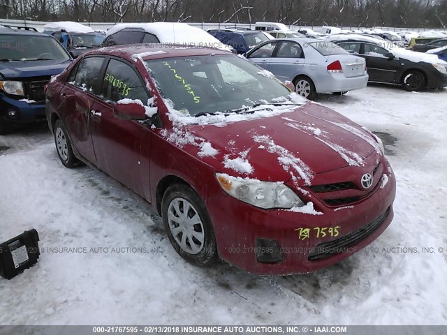 2T1BU4EE1BC583695 - 2011 TOYOTA COROLLA S/LE RED photo 1