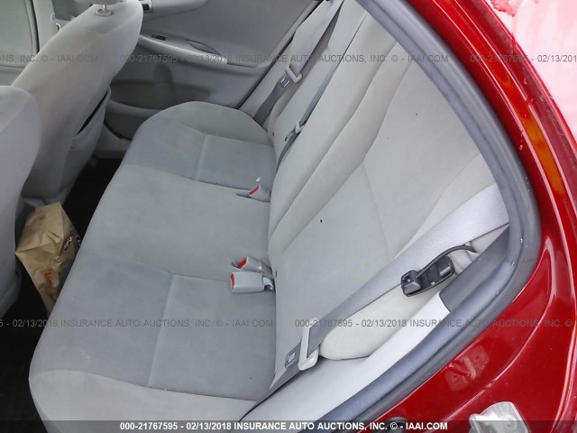 2T1BU4EE1BC583695 - 2011 TOYOTA COROLLA S/LE RED photo 8
