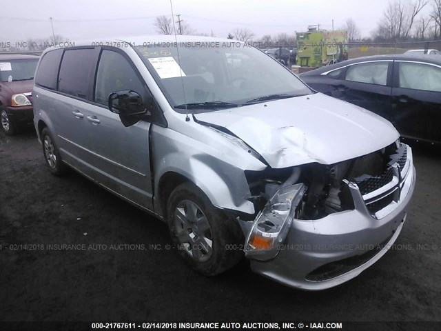 2C4RDGBG8CR351635 - 2012 DODGE GRAND CARAVAN SE SILVER photo 1