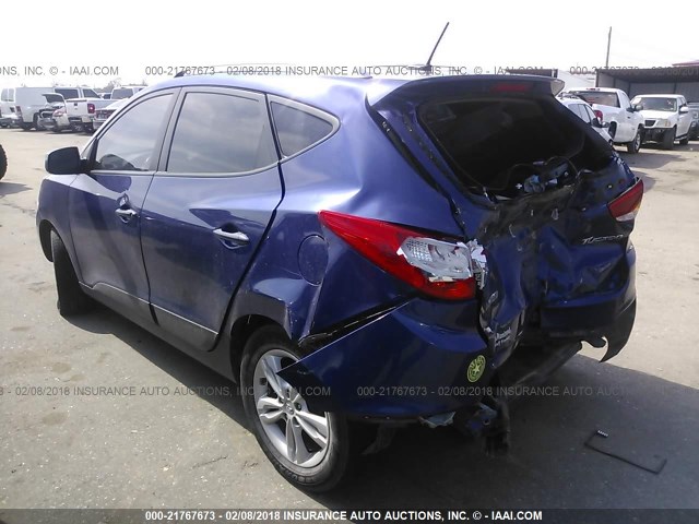 KM8JU3AC3BU146886 - 2011 HYUNDAI TUCSON GLS/LIMITED მუქი ლურჯი ფოტო 3