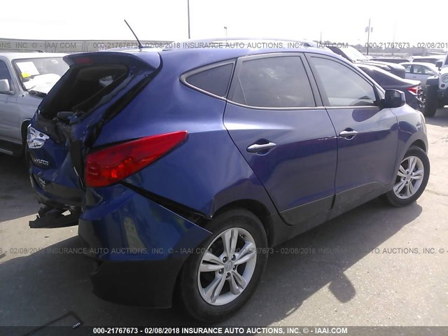 KM8JU3AC3BU146886 - 2011 HYUNDAI TUCSON GLS/LIMITED მუქი ლურჯი ფოტო 4