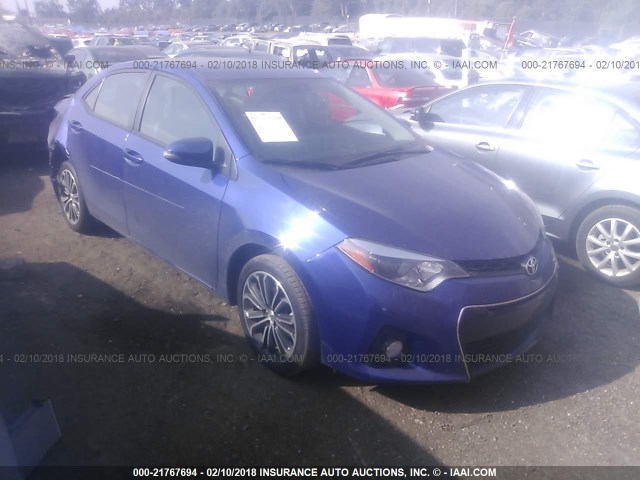 5YFBURHE6GP461057 - 2016 TOYOTA COROLLA L/LE/LE PLS/PRM/S/S PLS BLUE photo 1