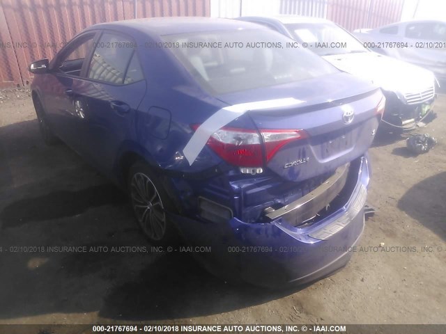 5YFBURHE6GP461057 - 2016 TOYOTA COROLLA L/LE/LE PLS/PRM/S/S PLS BLUE photo 3