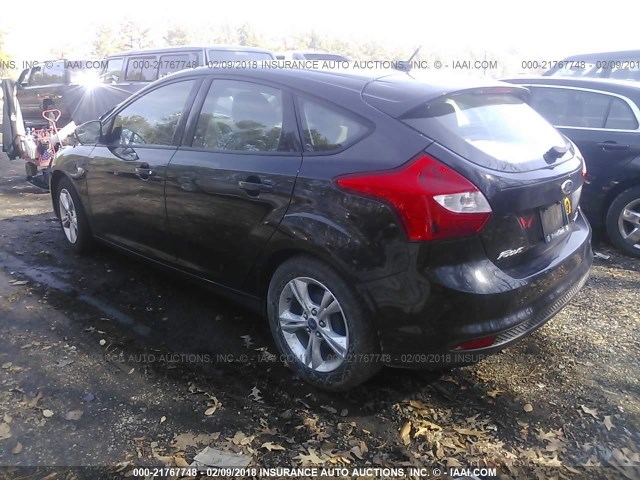 1FADP3K2XDL161401 - 2013 FORD FOCUS SE BLACK photo 3