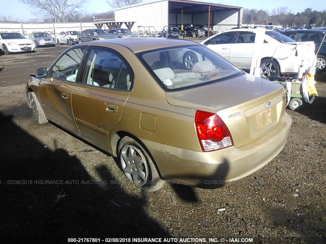 KMHDN46D74U725819 - 2004 HYUNDAI ELANTRA GLS/GT GOLD photo 3