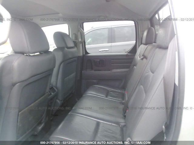 2HJYK16517H513734 - 2007 HONDA RIDGELINE RTL SILVER photo 8