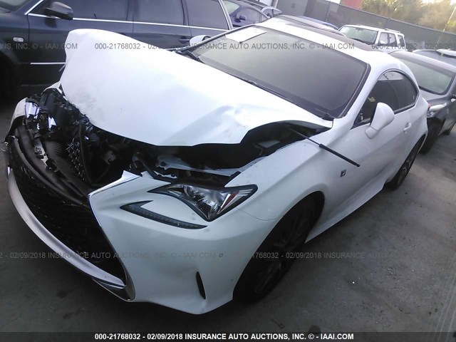 JTHHA5BC1H5007492 - 2017 LEXUS RC 200T WHITE photo 2