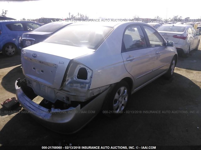 KNAFE221495659578 - 2009 KIA SPECTRA EX/LX/SX SILVER photo 4