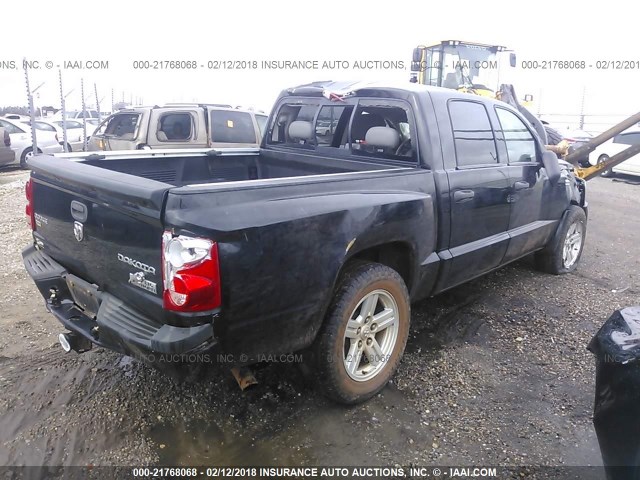 1D7RE3GP0BS606750 - 2011 DODGE DAKOTA SLT BLACK photo 4