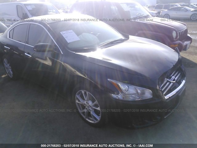 1N4AA5AP0EC446493 - 2014 NISSAN MAXIMA S/SV BLACK photo 1