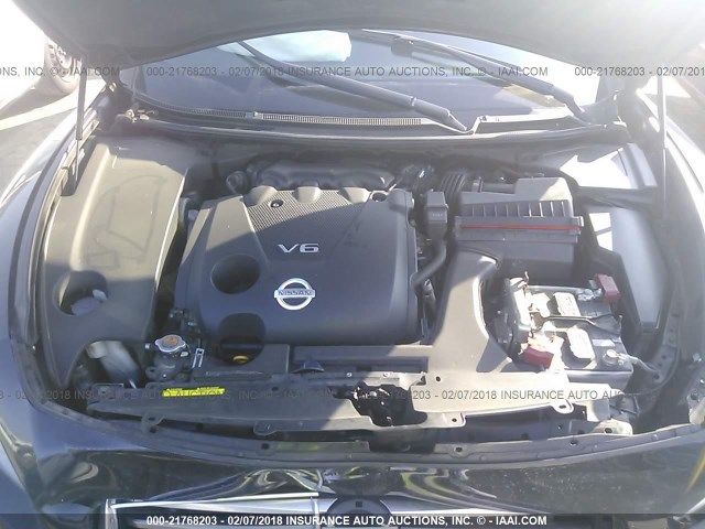 1N4AA5AP0EC446493 - 2014 NISSAN MAXIMA S/SV BLACK photo 10