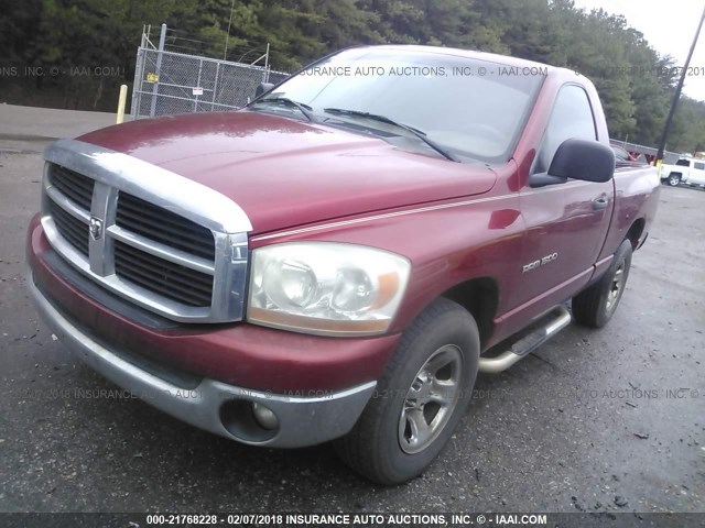 1D7HA16NX6J239203 - 2006 DODGE RAM 1500 ST/SLT RED photo 2