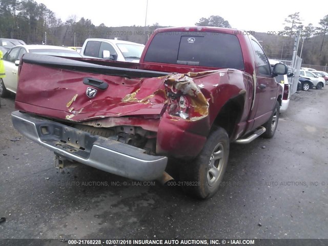 1D7HA16NX6J239203 - 2006 DODGE RAM 1500 ST/SLT წითელი ფოტო 4