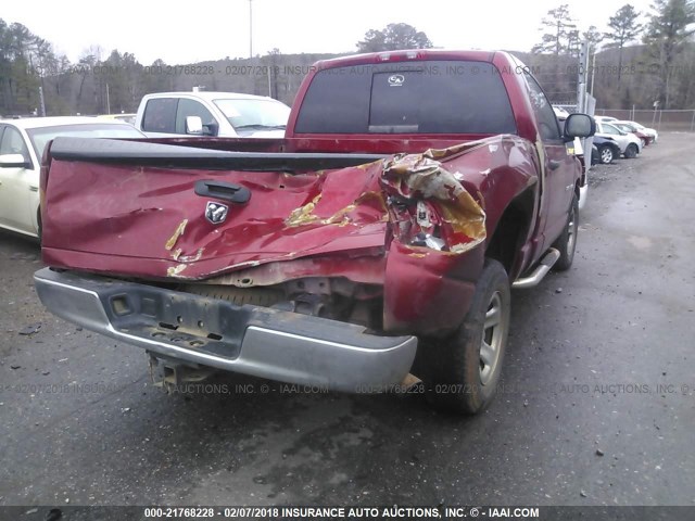 1D7HA16NX6J239203 - 2006 DODGE RAM 1500 ST/SLT წითელი ფოტო 6