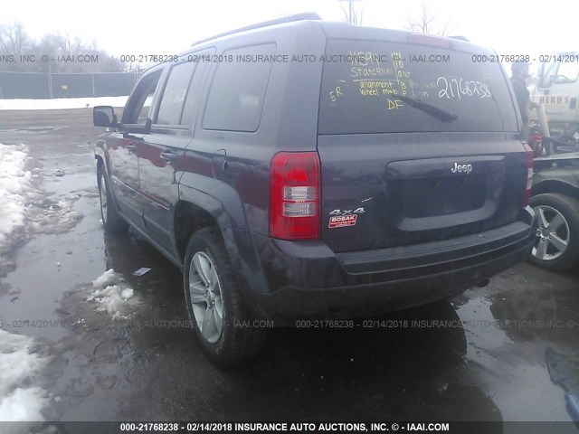 1C4NJRBB6ED537140 - 2014 JEEP PATRIOT SPORT GRAY photo 3