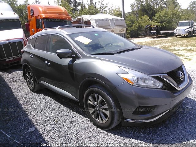 5N1AZ2MG9GN109224 - 2016 NISSAN MURANO S/SL/SV/PLATINUM GRAY photo 1